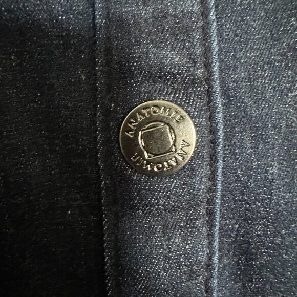 Anatomie Womens True Denim Larissa Indigo Blue Shacket Top M Long Sleeve Top NWT - Picture 5 of 10
